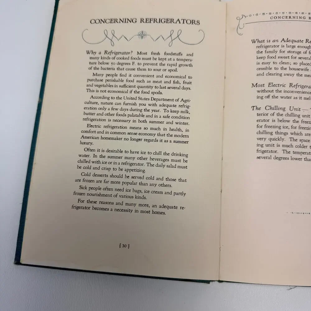 GE Refrigerator CookBook‎ 1927 Recipes and Menus General Electric